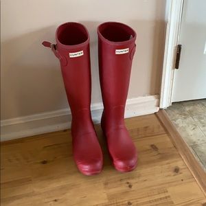 Hunter Tall Red Rainboots